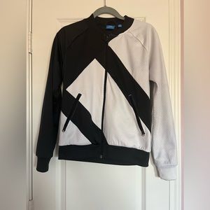 Black and white adidas jacket